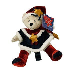 Dakin‎ Christmas Bear Christmas Display of Stocking  Collectible Vintage 8"